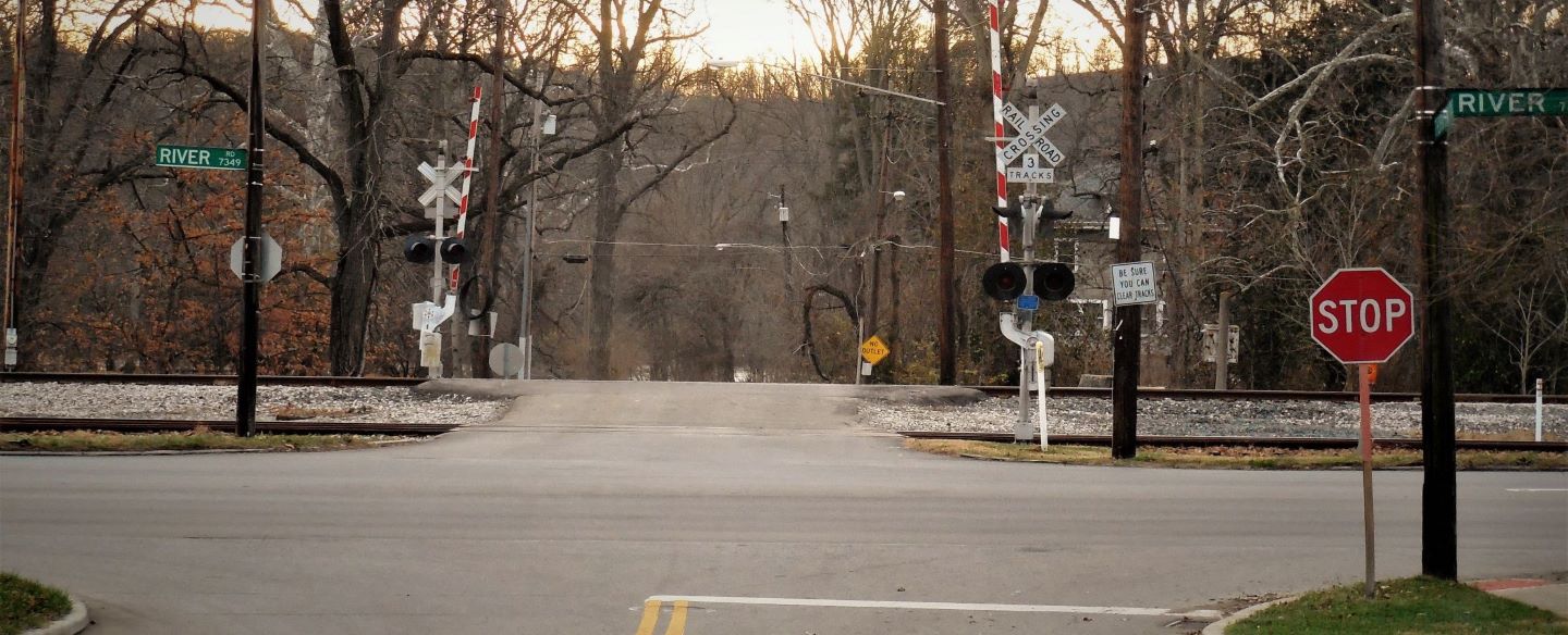 A Crossing Straight On View Looking South
